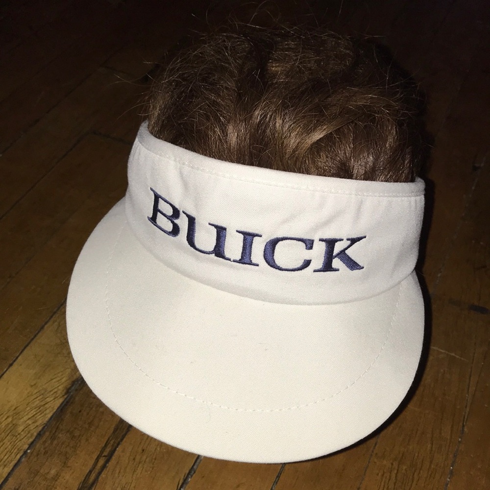 Buick White Men's Visor with Embroidered Logo